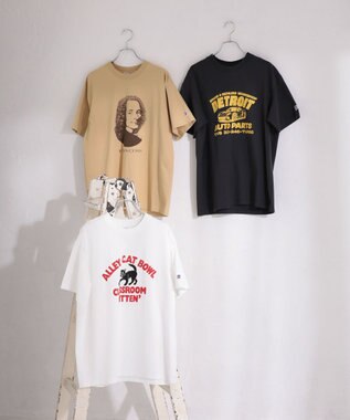 Green Parks ■ＲＵＳＳＥＬＬ　プリントショートスリーブＴＥＥ White