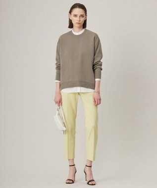 ICB 【WEB限定カラーあり・洗える】コットンポリエステルスムース  ニットプルオーバー カーキ系