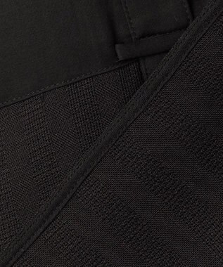 BEIGE， GOSHE / サテン切替 シアースタンドブラウス Black