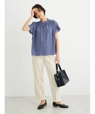 Green Parks ・ＥＬＥＮＣＡＲＥ　ＤＵＥ　イロイロ釦ドルマンブラウス Blue