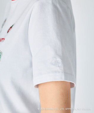 OP／FILA 【Ocean Pacific×ハローキティ】ワッペンリンガーチビTシャツ ホワイト