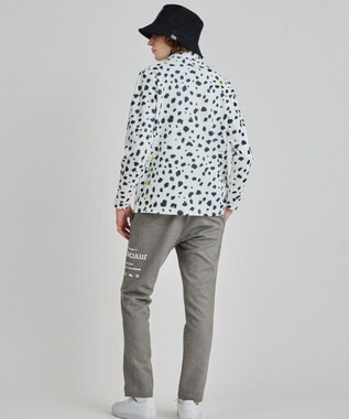 PW CIRCULUS 【MEN】スノーレオパード柄裏フリースモックネックT ホワイト系5