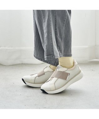 MODE ET JACOMO <MODE ET JACOMO>きれいめ厚底ベルクロスニーカー