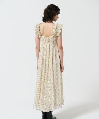 GRACE CONTINENTAL ドットジャガードノースリーブワンピース キナリ