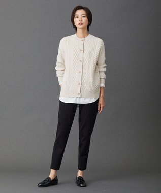 J.PRESS LADIES 【洗える】DUALWARMベアポンチ パンツ ブラック系