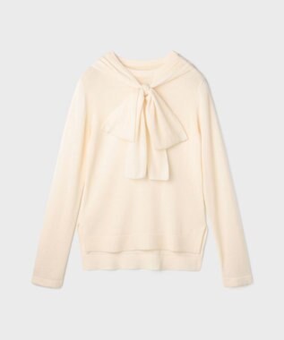 GRACE CONTINENTAL ボウ付ニットトップ ホワイト