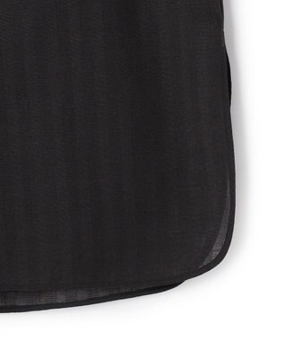 BEIGE， GOSHE / サテン切替 シアースタンドブラウス Black