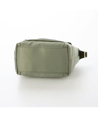 UNBILLION ペルケ perche / ナイロン×牛革かぶせジェムストーン2wayショルダーバッグ グリーン