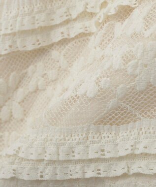 earth music&ecology 総レースナロースカート Ivory