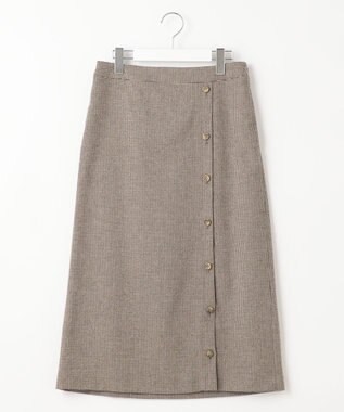 J.PRESS LADIES ドビー チェック スカート ベージュ系3