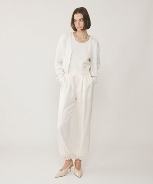 GRACE CONTINENTAL チンツサテンパンツ キナリ