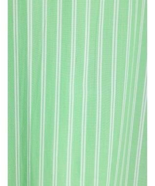 earth music&ecology ポプリンフレアワンピース Stripe Green
