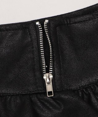 WEGO スタッズフリルティアードミニスカパン ブラック