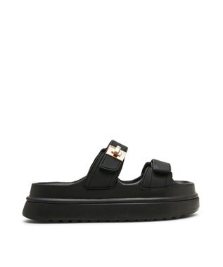 STEVE MADDEN BIGSCHMONA-J 厚底ダブルベルトサンダル ブラック