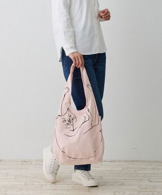 ROOTOTE 1188【折り畳み可能】EU.ラウンド.ブラサガリネコ-A 04：モモ