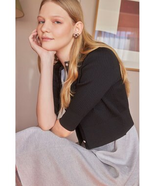 TOCCA GLITTER RIBBON EARRINGS イヤリング ゴールド×ブラック系