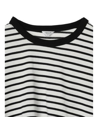 AMERICAN HOLIC バイカラーボーダーカットプルオーバー Border Black