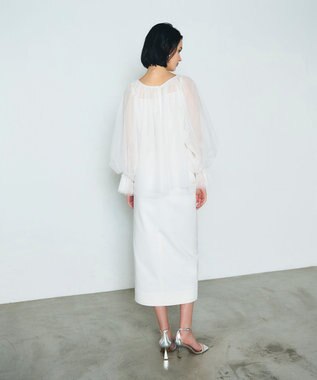 GRACE CONTINENTAL チュール2WAYトップ ホワイト