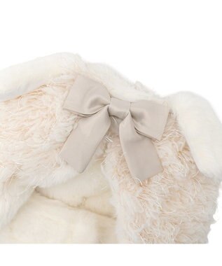 PET PARADISE cherircouture ドットリボン ポンチョ 《ホワイト》 小型犬 ピンクベージュ