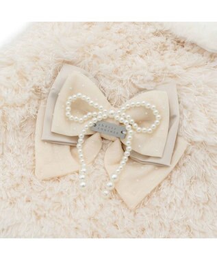 PET PARADISE cherircouture ドットリボン ポンチョ 《ホワイト》 小型犬 ピンクベージュ