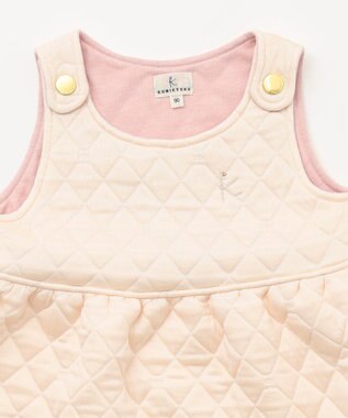 組曲 KIDS 【80-100cm】キルトジャガード ジャンスカ エクリュ系