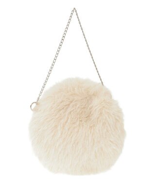 earth music&ecology ファーラウンドバッグ Ivory