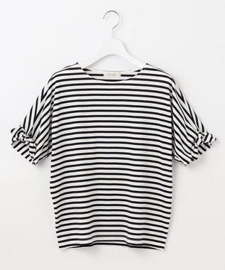 Feroux 【UVケア】リボンスリーブドルマン Tシャツ ホワイト系1