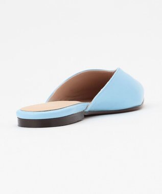 自由区 【CORSO ROMA】フラット ミュール サックスブルー系