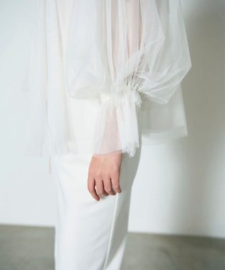 GRACE CONTINENTAL チュール2WAYトップ ホワイト