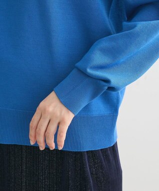 Green Parks 洗える　さがら刺しゅうロゴニットプル Blue