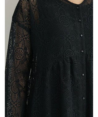 Green Parks ＳＥＴ２点レースワンピース×インナー Black