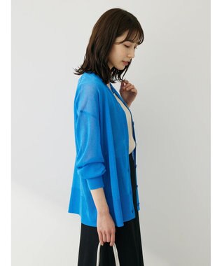 Green Parks フィラメントラメシアーカーディガン Blue