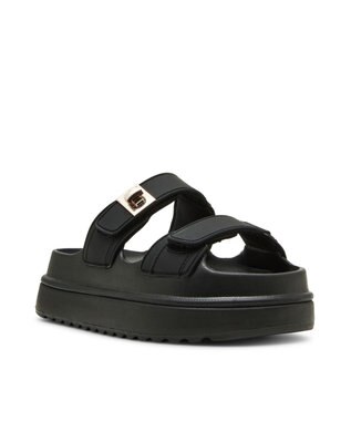 STEVE MADDEN BIGSCHMONA-J 厚底ダブルベルトサンダル ブラック