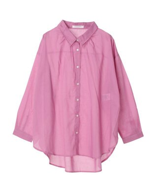 Green Parks インド綿 ボイルゆったりシャツ Pink