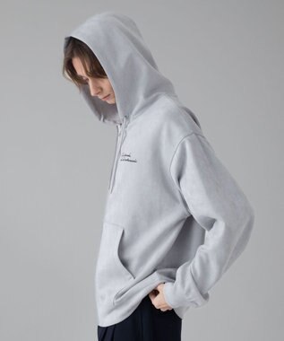 WEGO 【ユニセックス着用ITEM/MLサイズ展開】フェイクスウェードZIPパーカー ライトグレー