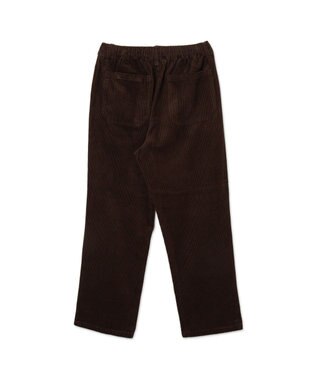 WEGO 【ウエストゴム/ユニセックス着用ITEM】コーデュロイイージーストレートパンツ ダークブラウン