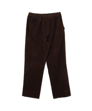 WEGO 【ウエストゴム/ユニセックス着用ITEM】コーデュロイイージーストレートパンツ ダークブラウン