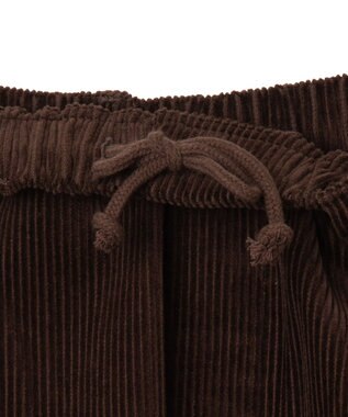 WEGO 【ウエストゴム/ユニセックス着用ITEM】コーデュロイイージーストレートパンツ ダークブラウン