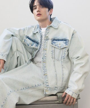 CRAFT STANDARD BOUTIQUE ハイブリーチケミカル加工デニムジャケット Light Indigo