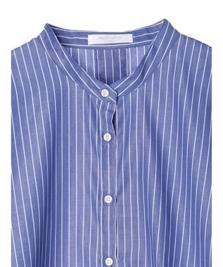 Green Parks 袖刺繍シャツチュニック Blue