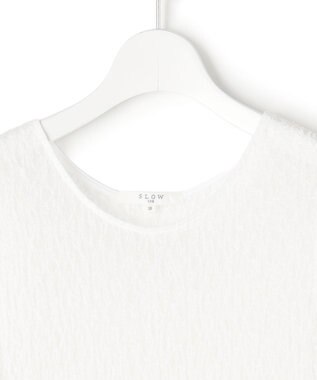 23区 L 【SLOW/一部店舗限定】リンクルレース レイヤード ワンピース ホワイト系