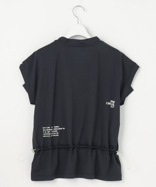 PW CIRCULUS 【UVカット / 吸水速乾 / 伸縮性抜群】【WOMEN】ウエスト切り替えモック T ブラック系