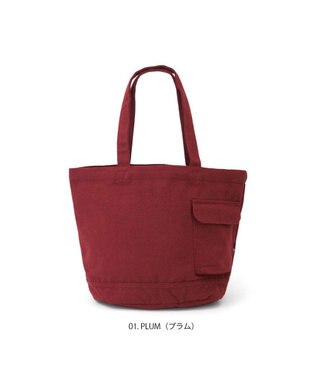 ROOTOTE 1018【A4サイズ収納】SN.ミディアム.リサイクルコットン-D 01：プラム