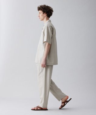 UNFILO MENS ライトリネン ワイドパンツ [23年春夏商品] グレージュ
