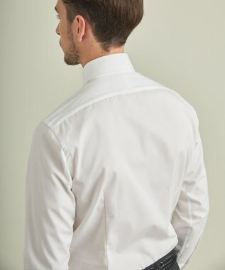 GOTAIRIKU 【形態安定/コンバーチブルカフス仕様】PREMIUMPLEATS_レギュラーカラー 通年ドレスシャツ ホワイト系