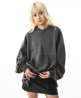 WEGO 【ユニセックス着用ITEM】バルーンクロップドプルパーカー ブラックその他