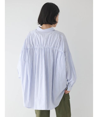 AMERICAN HOLIC 接触冷感バックギャザーシャツ Stripe