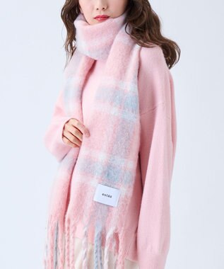 MOONBAT estaa ボリュームマフラー クラシックチェック／手洗い可