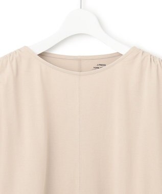 J.PRESS YORK STREET 【WOMEN】【SMOOTH JERSEY】ショルダー シャーリング プルオーバー ベージュ系