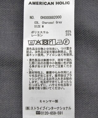 AMERICAN HOLIC T/Rカルゼロングシャツワンピース Charcoal Gray